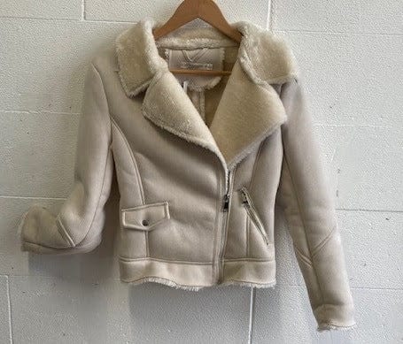 Faux Fur-lined Jacket - Beige - Ladies