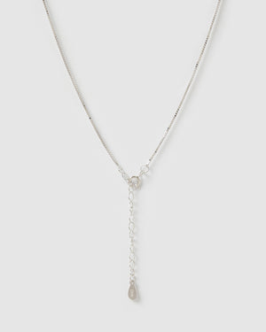 Izoa Cairo Necklace Silver Clear