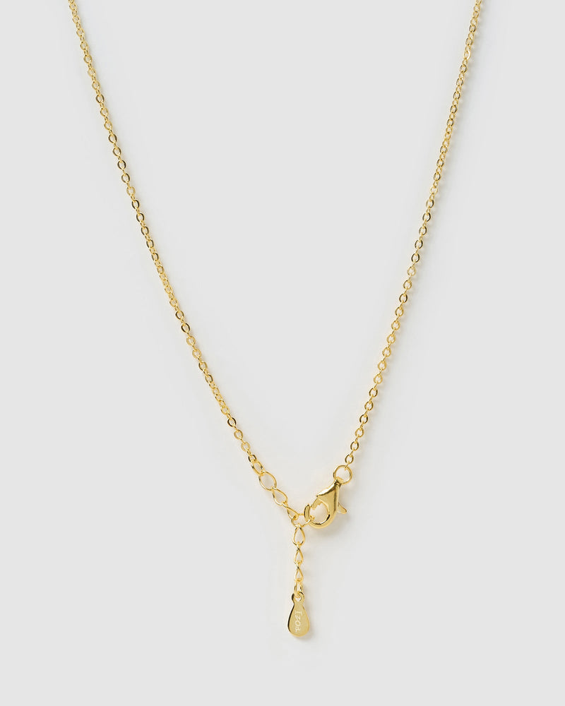 Izoa Kids Heart Alphabet Letter S Necklace Gold