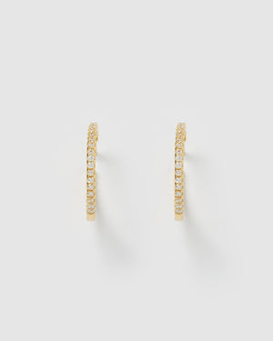 Izoa Belle Hoop Earrings Gold