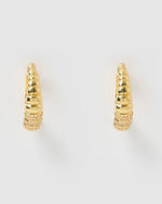 Izoa Abigail Hoop Earrings Gold