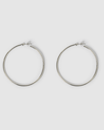 Izoa Alessia Hoop Earrings Silver