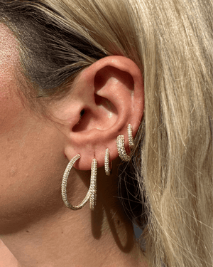 Izoa Alexa Hoop Earrings Gold