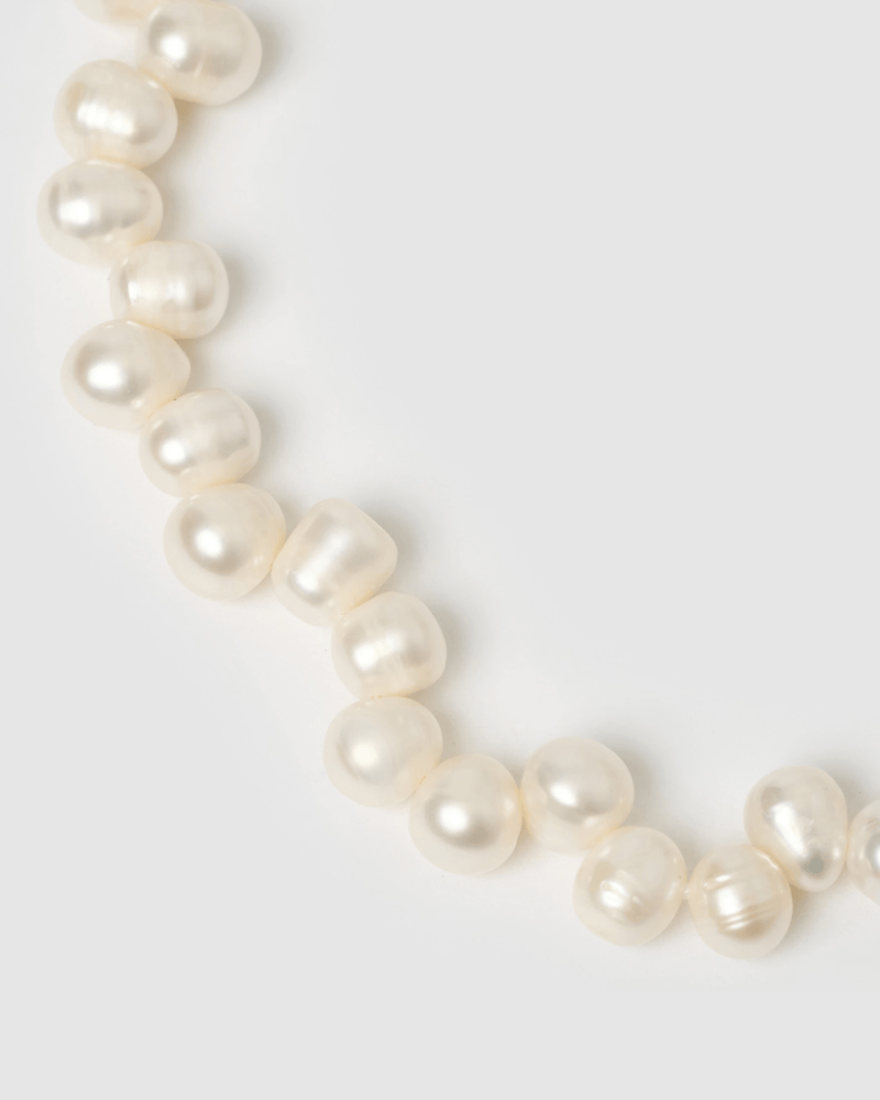 Izoa Antoinette Pearl Necklace Silver