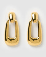 Izoa Aria Drop Stud Earrings Gold