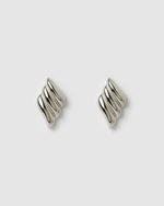 Izoa Ash Stud Earrings Silver