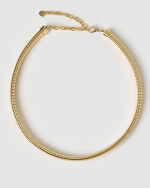 Izoa Aspen Snake Chain Necklace Gold