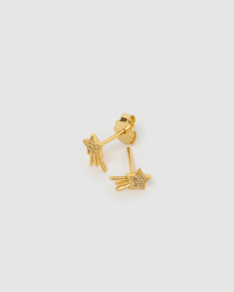 Izoa Astrid Stud Earrings Gold