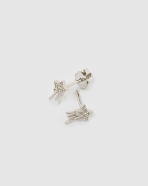 Izoa Astrid Stud Earrings Silver