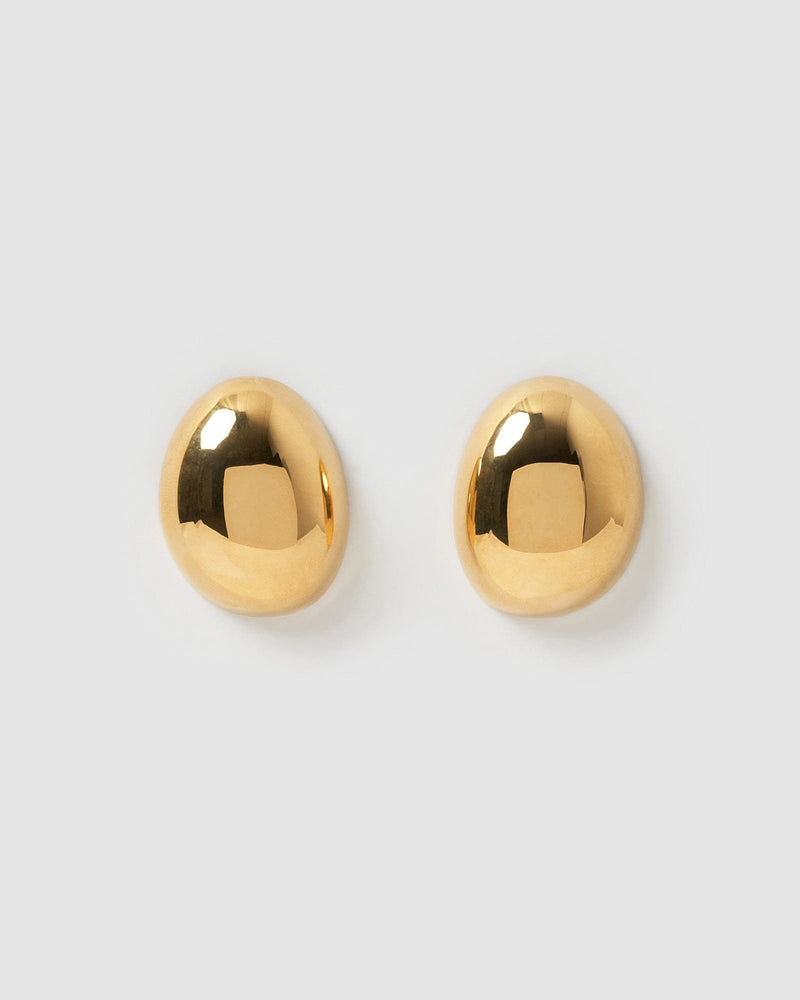 Izoa Azura Stud Earrings Gold