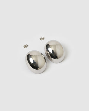 Izoa Azura Stud Earrings Silver