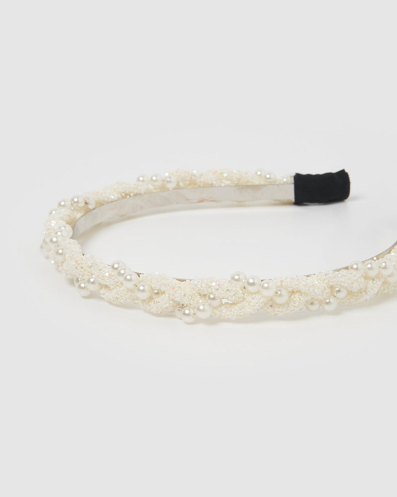 Izoa Bethany Headband White