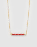 Izoa July Beaded Birthstone Necklace