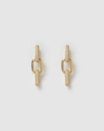 Izoa Brooke Link Drop Earrings Gold