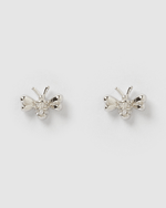 Izoa Bumble Stud Earrings Silver