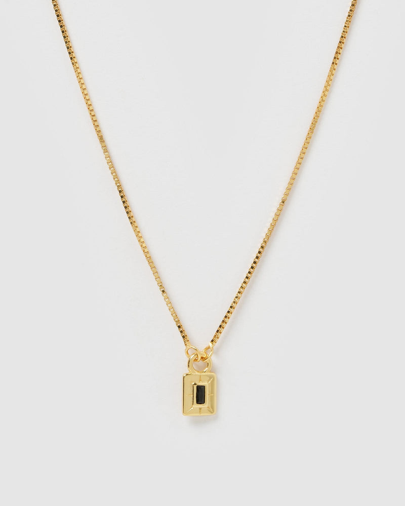 Izoa Cairo Necklace Gold Black