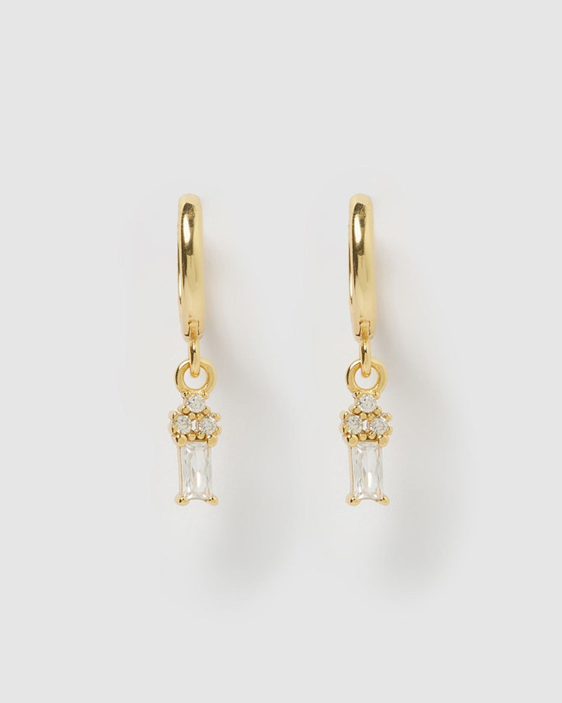 Izoa Carissa Huggie Earrings Gold