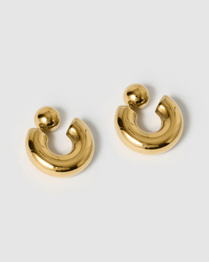 Izoa Cleo Hoop Earring Gold