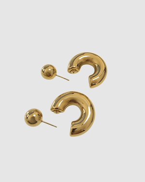 Izoa Cleo Hoop Earring Gold