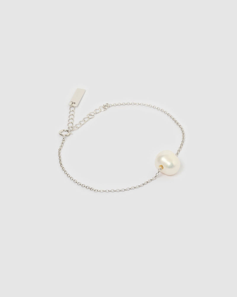 Izoa Coral Bracelet Silver Pearl