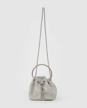 Izoa Crystal Bag Silver