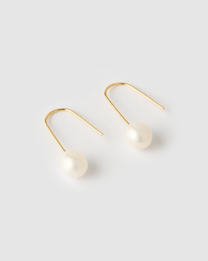 Izoa Daphne Earrings Gold Pearl