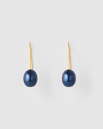 Izoa Daphne Earrings Navy Pearl