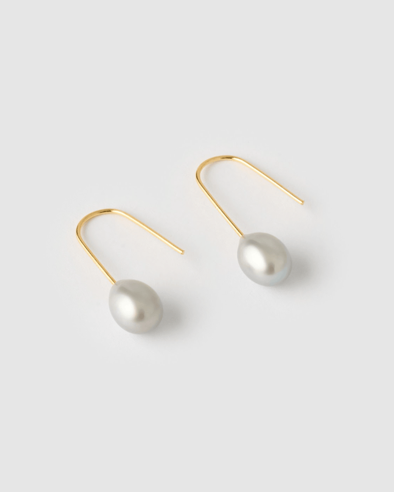 Izoa Daphne Earrings Silver Pearl