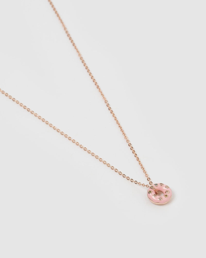 Izoa Kids Donut Necklace Rose Gold