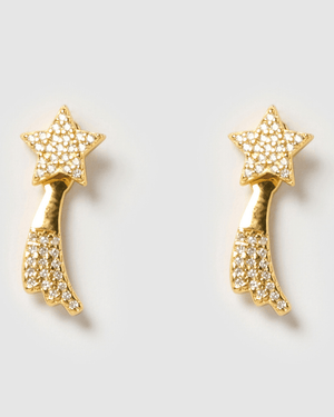 Izoa Pixie Stud Earrings Gold