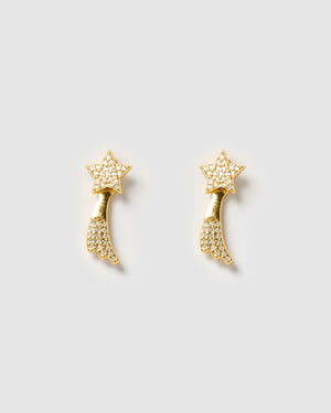 Izoa Pixie Stud Earrings Gold