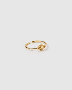 Izoa Egyptian Eye Ring Gold