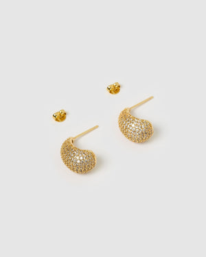 Izoa Elara Stud Earrings Gold