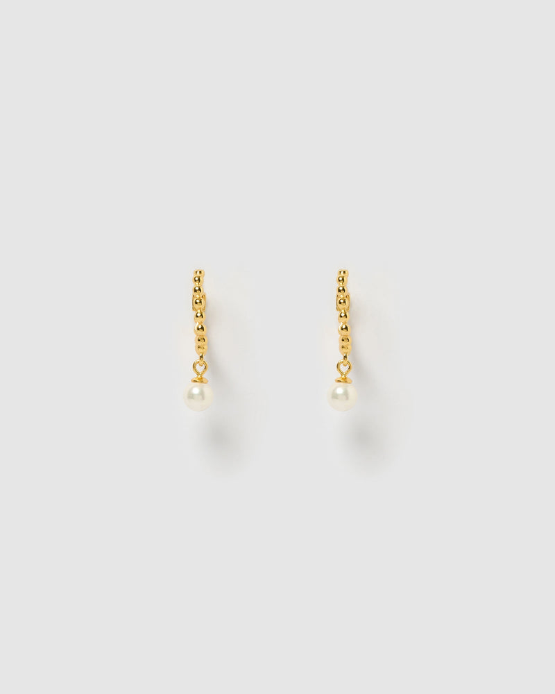 Izoa Eliza Earrings Gold Pearl