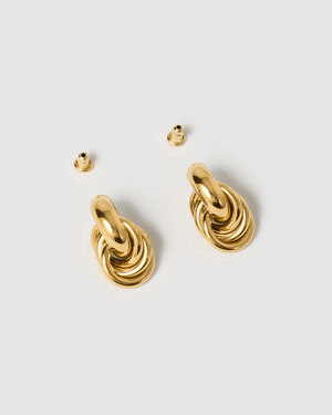 Izoa Emilia Stud Earrings Gold