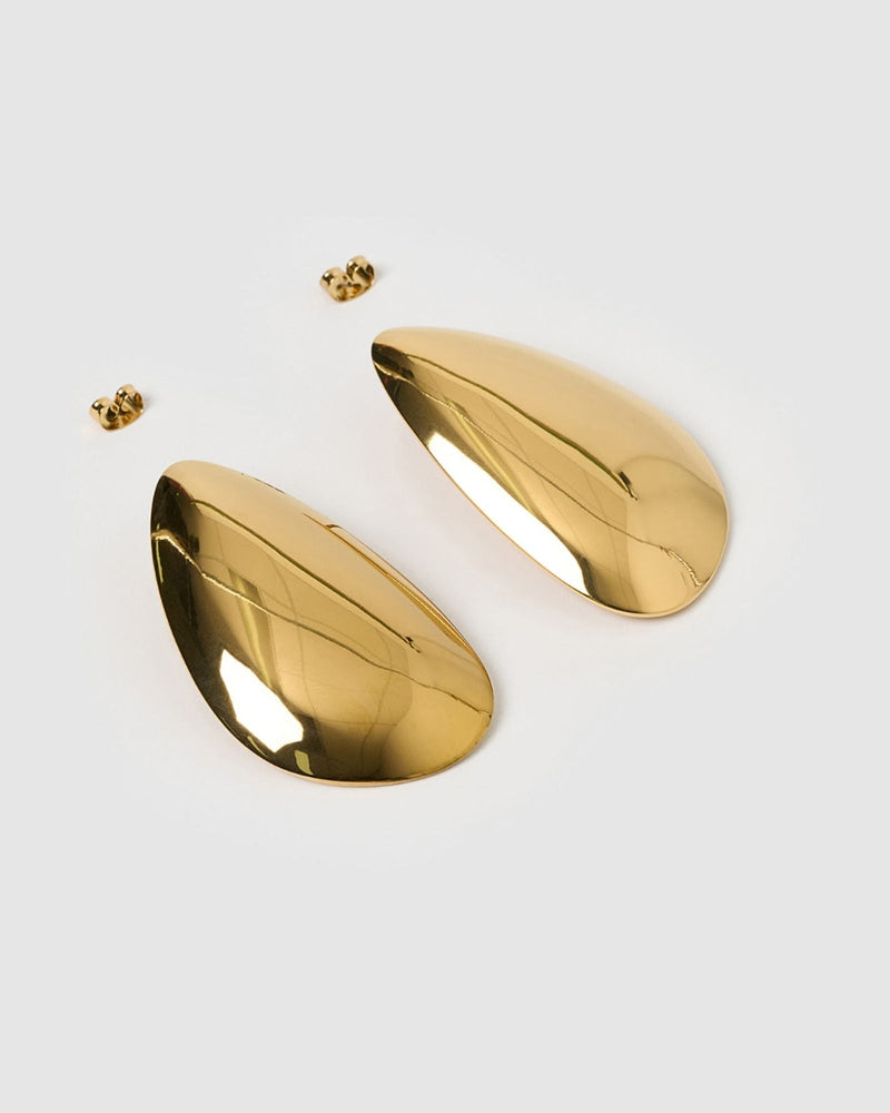 Izoa Esme Stud Earrings Gold