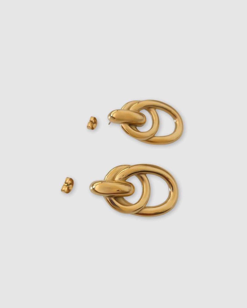 Izoa Felicity Stud Earrings Gold