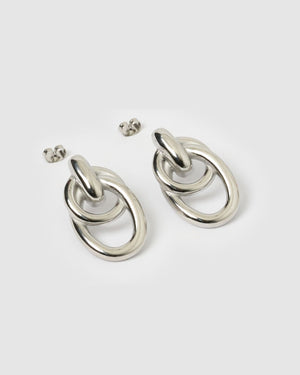 Izoa Felicity Stud Earrings Silver