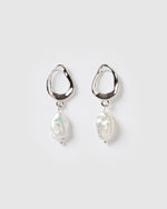 Izoa Forbidden Earrings Silver Freshwater Pearl