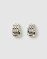 Izoa Fusion Stud Earrings Silver