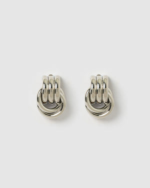 Izoa Fusion Stud Earrings Silver