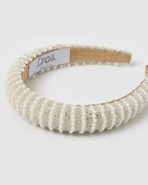 Izoa Gemma Headband White