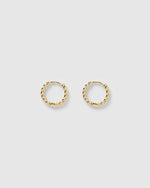 Izoa Gracie Huggie Earrings Gold