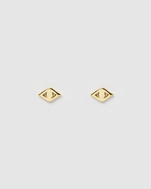 Izoa Horus Mini Stud Earrings Gold