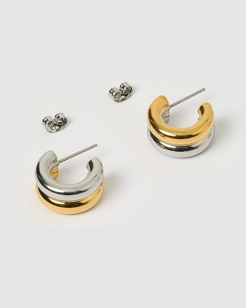 Izoa Imara Hoop Earrings Gold/Silver