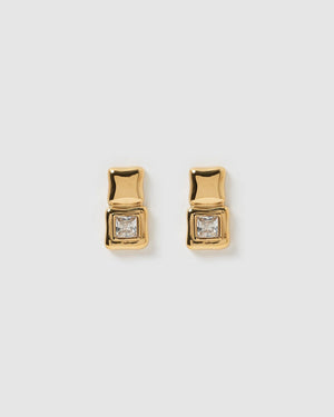 Izoa Joanne Stud Earrings Gold