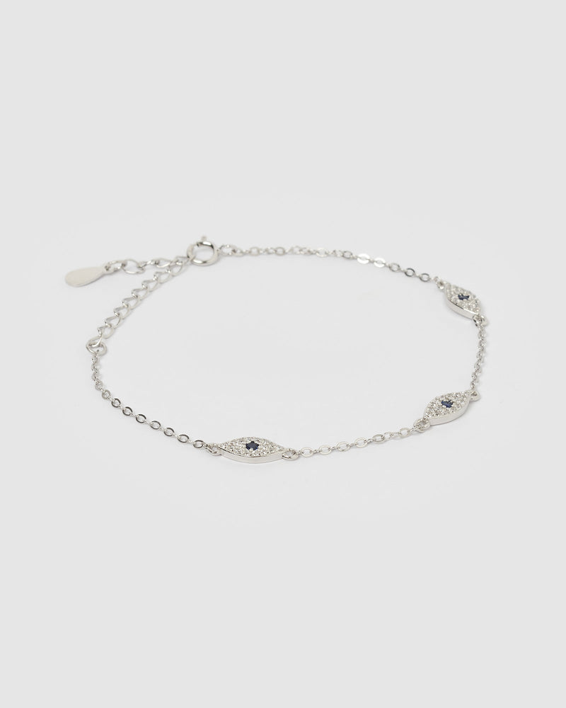 Izoa Jordana Eye Bracelet Silver