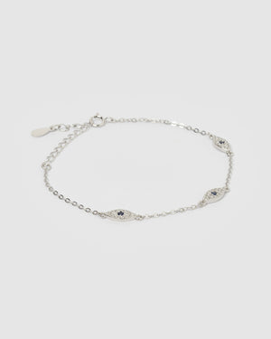 Izoa Jordana Eye Bracelet Silver