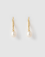 Izoa Juliet Earrings Gold Pearl