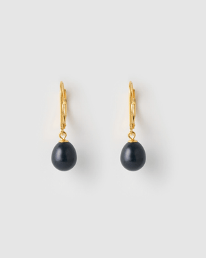 Izoa Juliet Earrings Navy Pearl